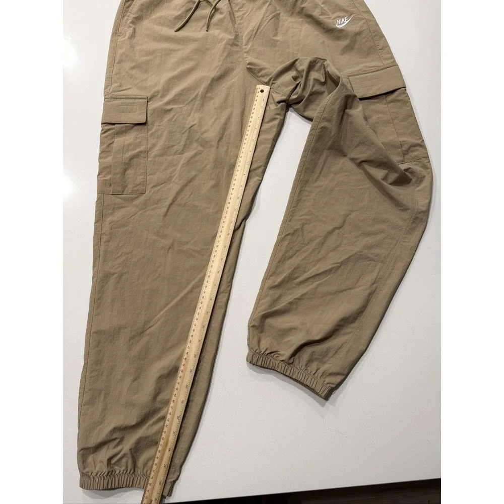 Nike Club Woven Cargo Pants HJ1990-297 Men's L Beige Lightweight Tapered